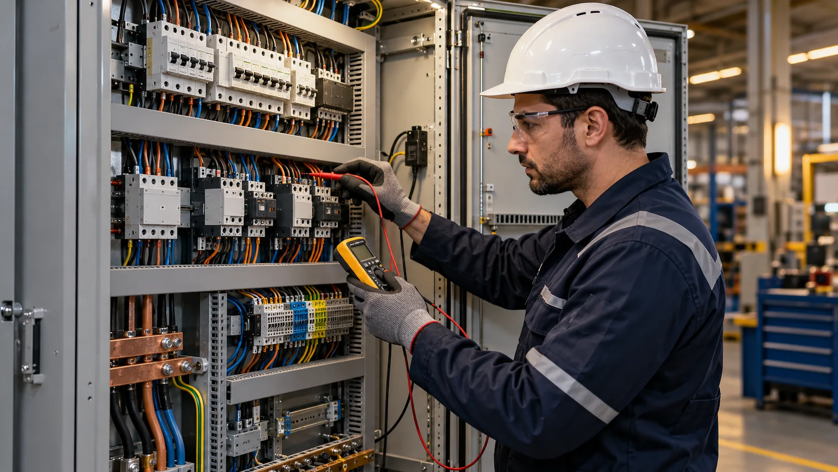 Temsili elektrik kontrol panosu bakım çalışması